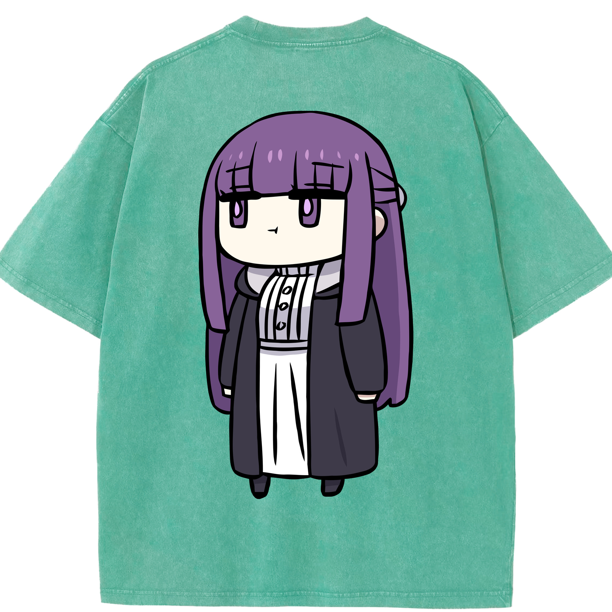 （画像用） 葬送のフリーレン Frieren 綿100% ヴィンテージ風 半袖Tシャツ（背面プリント）